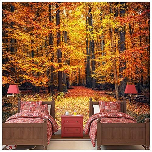 azuturaAutumn Forest Path Wall Mural Wallpaper available in 8 Sizes Digital