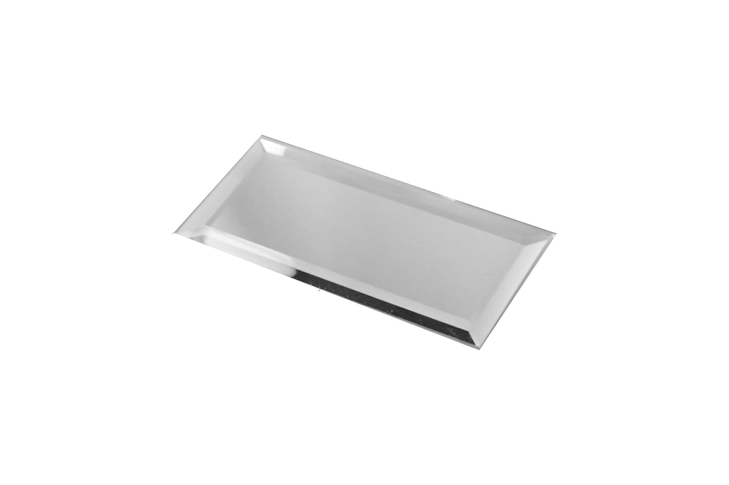 Abolos Mirror Glass Tile, 3" W x 6" L, Silver Peel/Stick 12 Sq. Ft.