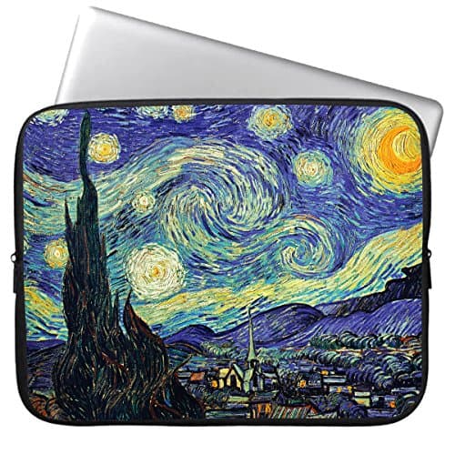 HESTECH Laptop Case Computer Sleeve Bag for Women 17.3 inch Neoprene Compatible for 16-17.3 HP Lenovo Dell ASUS Acer, Starry Night