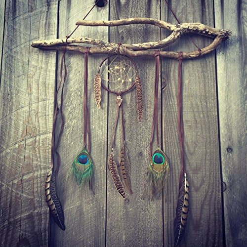 DreamCatcher - Boho Wall Hanging And Decor Feather Wind Chime With Tribal Home Decor Flair