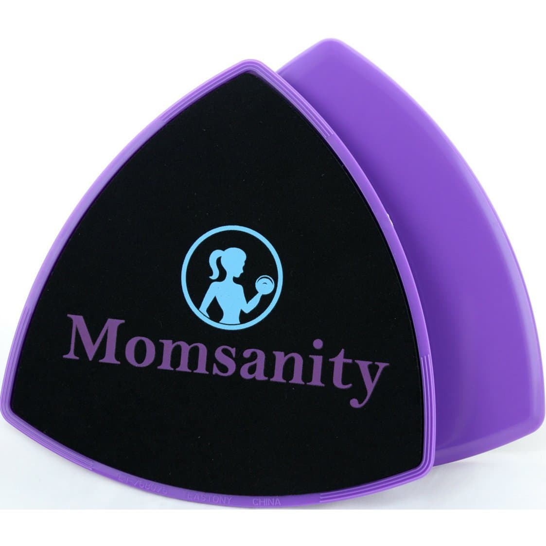 Momsanity Triangle Core Sliders Set – Two Sided Exercise Sliders Designed for Different Floor Types, Comes with Free Slider Workout Videos and Nylon Carrying Bag