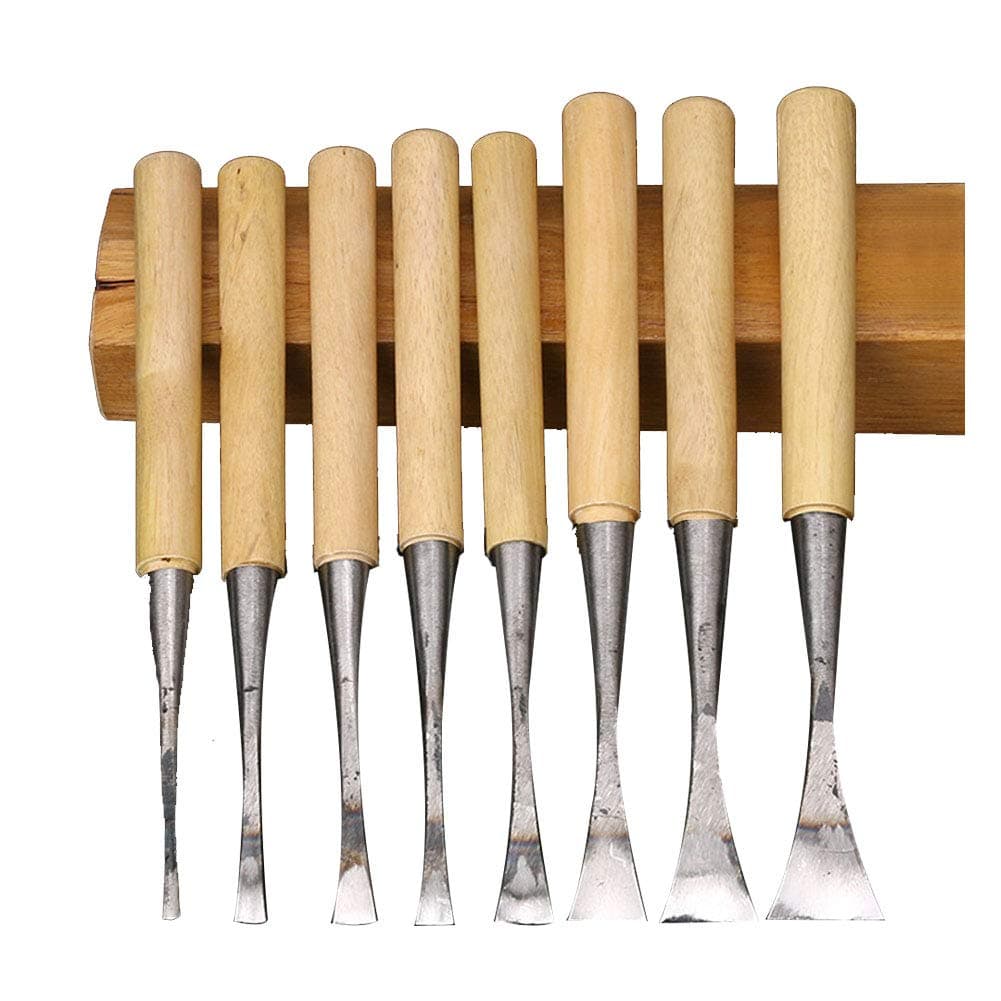 8 Pcs Wood Carving Tools Set, Wood Carving Tools Kit Handmade Crafting Chisel Hand Woodworking Carving Tools