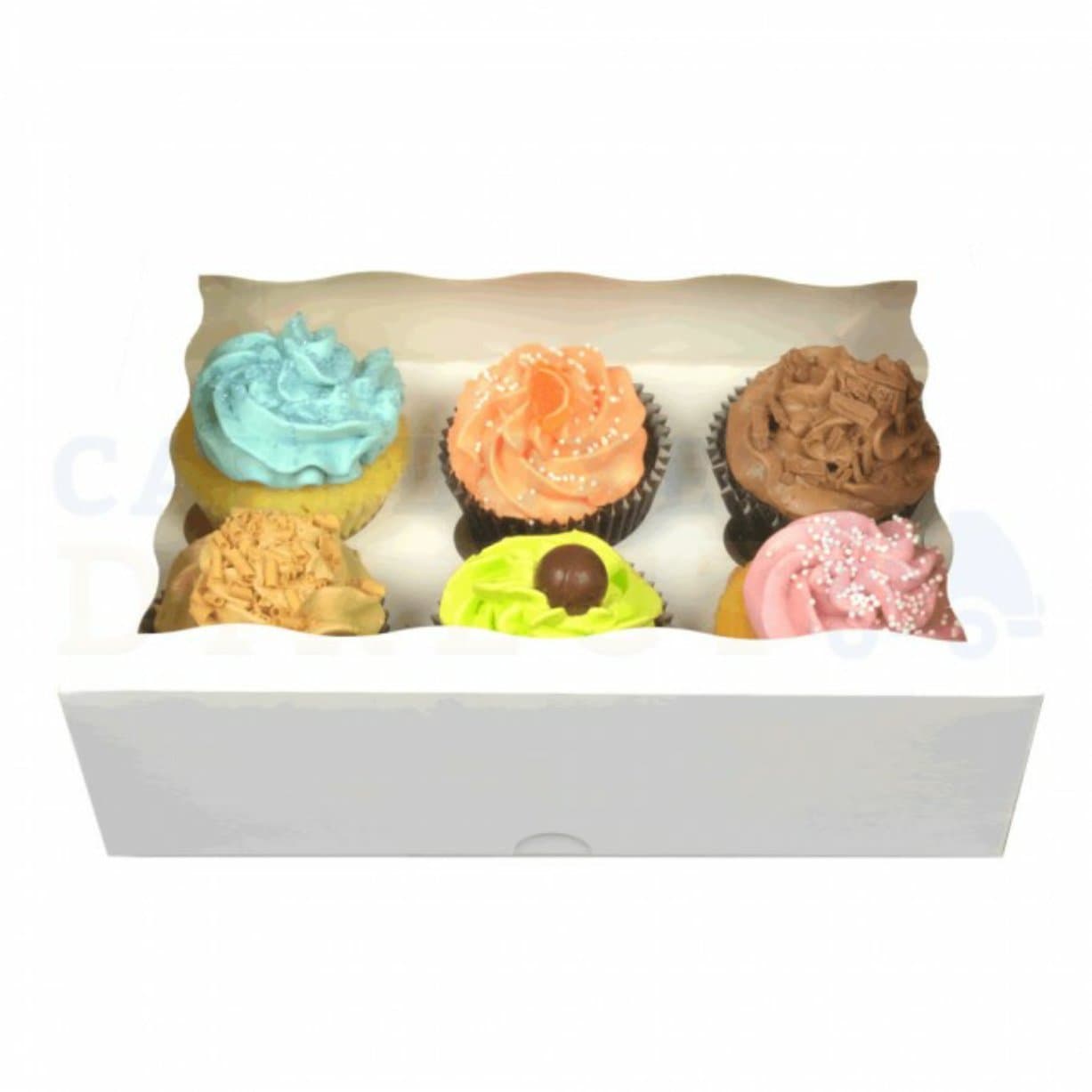 5 x Premium Cupcake Box for 6 Cupcakes with Window and Divider