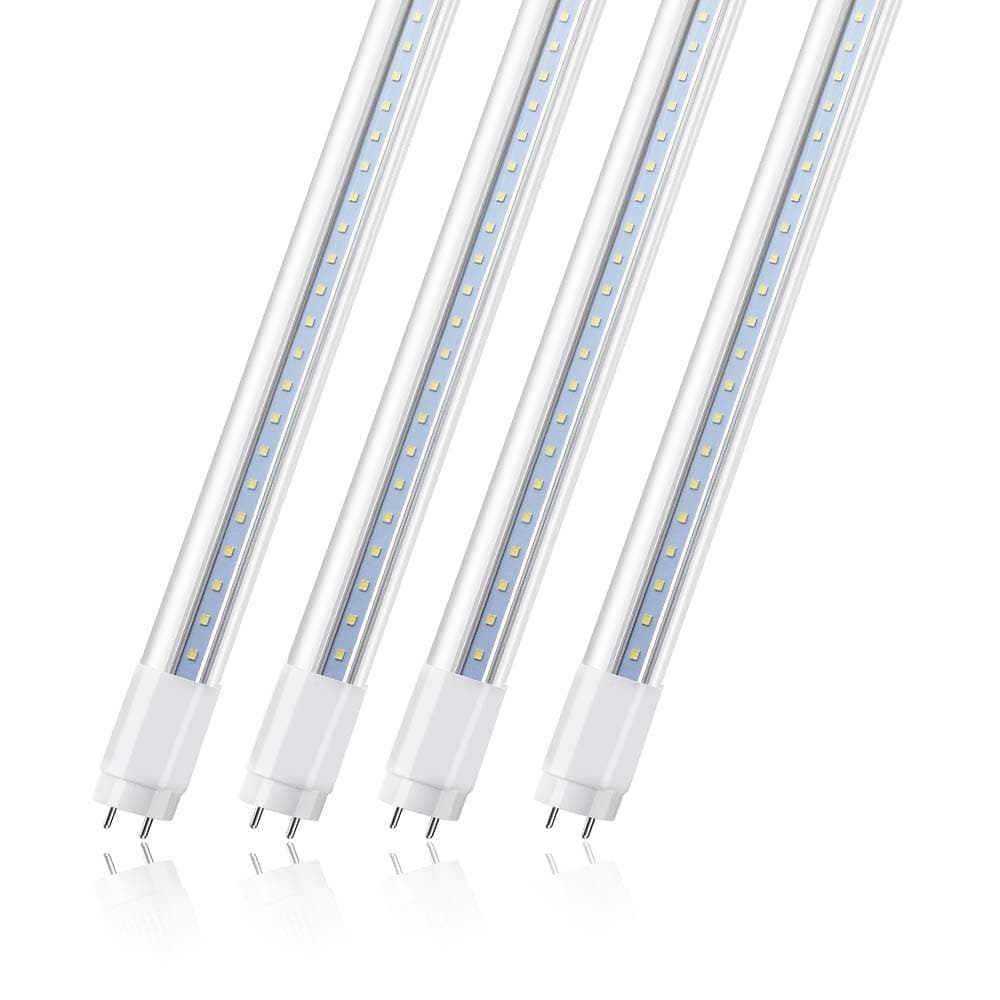 Romwish 4 Foot LED Light Bulbs, 18W(40W Equivalent), Dual-End Powered, Ballast Bypass, 2000LM, 6000K Cool White, 48" LED Tube Lights for Fluorescent Replacement (4 Pack)