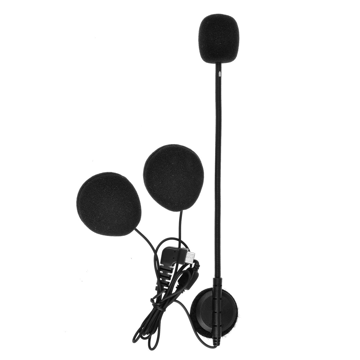 BT-S2 Motorcycles Bluetooth Intercom Headset Communication System Accessories Kit (Hard Microphone with New Type C Socket)