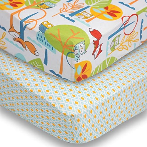 Poppi Living 2 Piece Infant Fitted Sheet, Forest