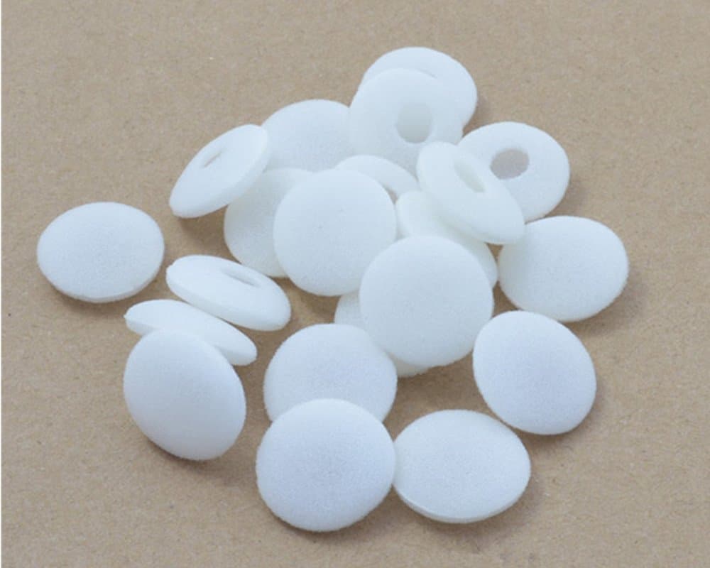 AIRSN 20 Pack Replacement Ear Foam for 18mm Headphone,Two Way Radio Walkie Talkie Earpiece