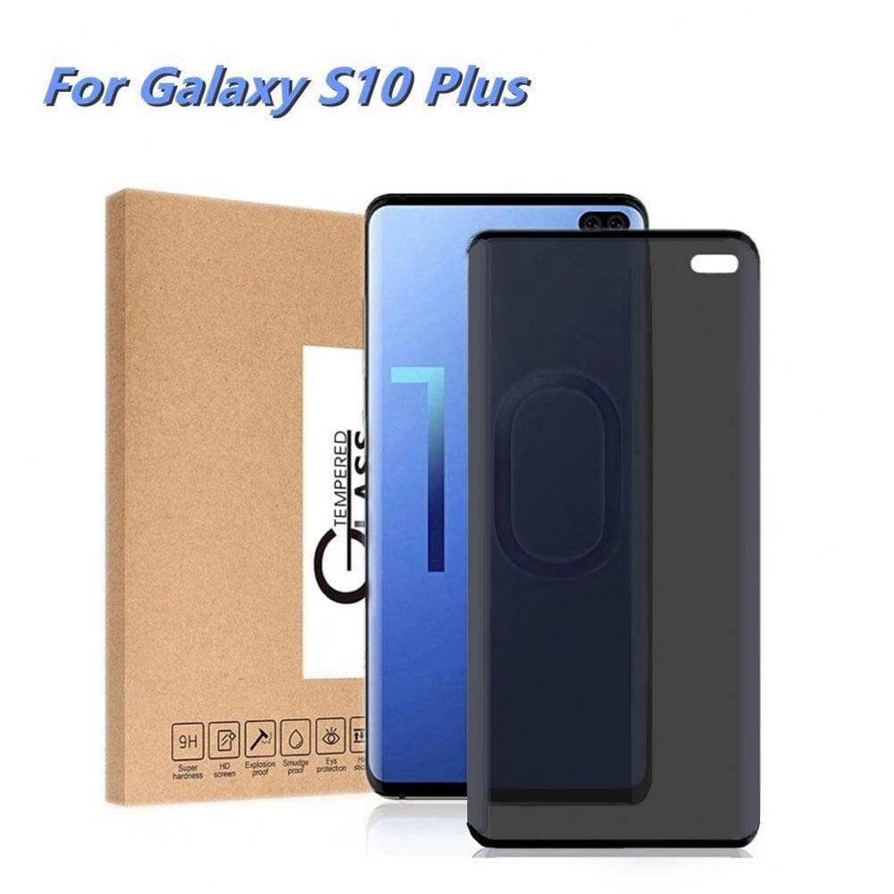 Samsung Galaxy S10 Plus Privacy Screen Protector Tempered Glass,VIEE 3D Case Friendly 9H Anti Spy Invisible Glass Screen Protector For Galaxy S10 Plus (6.4inch)