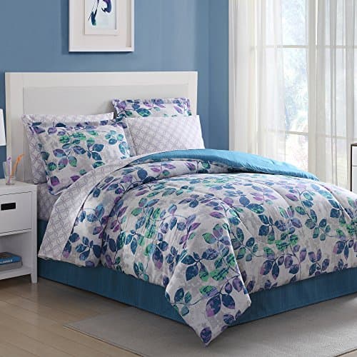 Ellison Great Value Abela 8 Piece Bed in a Ba, Queen, Blue