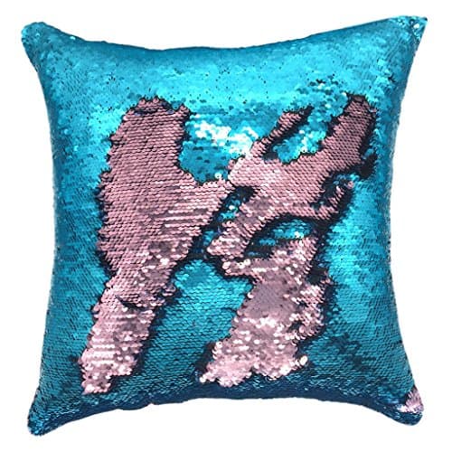 Sequin Pillow Cover, Double Color Beads Bright Pillowcase DIY Creation