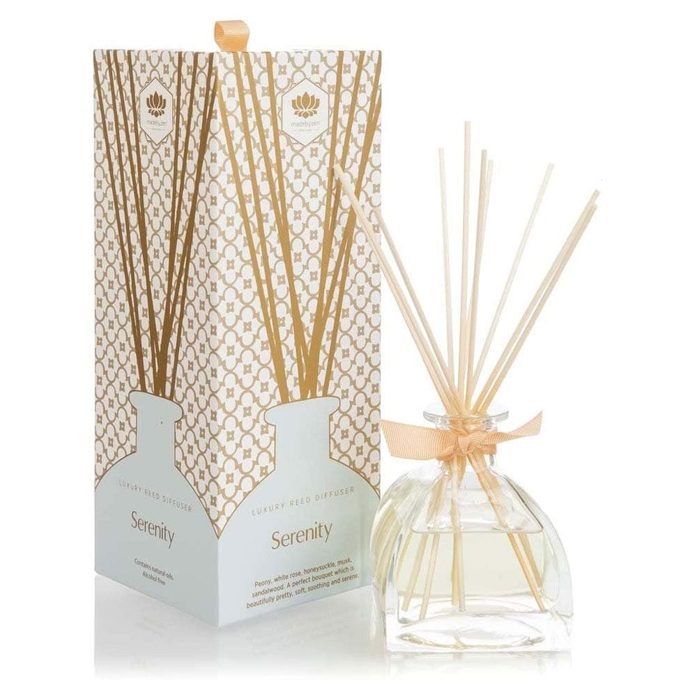 Reed Diffuser - SERENITY - Made by Zen - Makes a perfect gift! Peony, Rose, Honeysuckle, Musk,Sandlewood