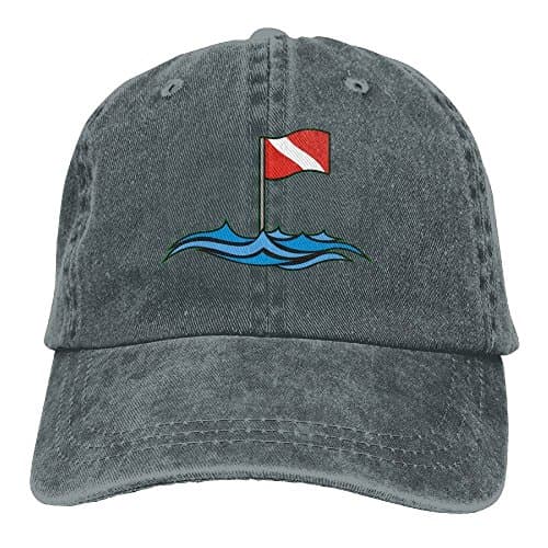 HATS NEW Dive Site Flag Scuba Diving Denim Hat Adjustable Men's Plain Baseball Hats