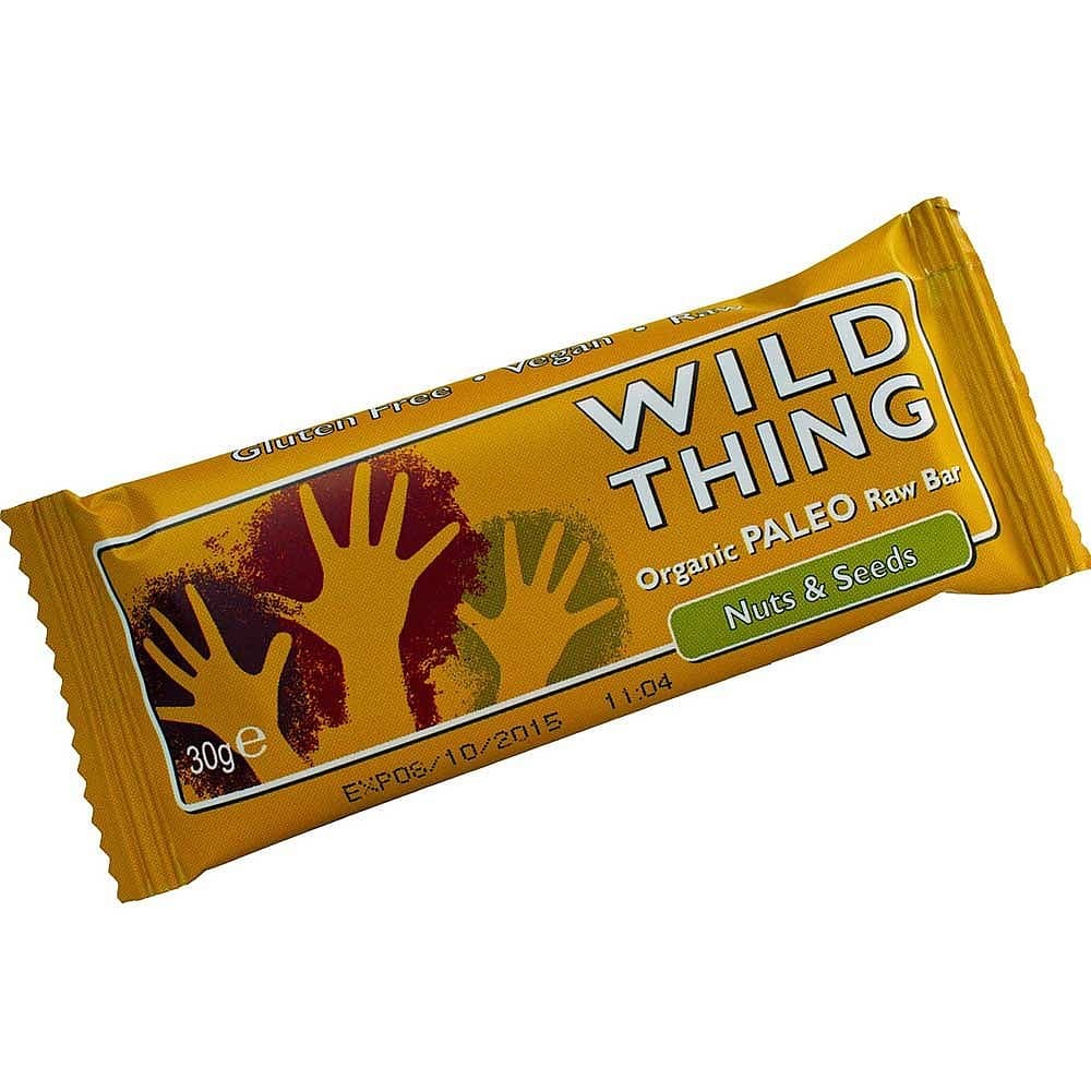 Wild Thing Organic Raw Paleo Bar Nuts & Seeds 30g (Pack of 20)