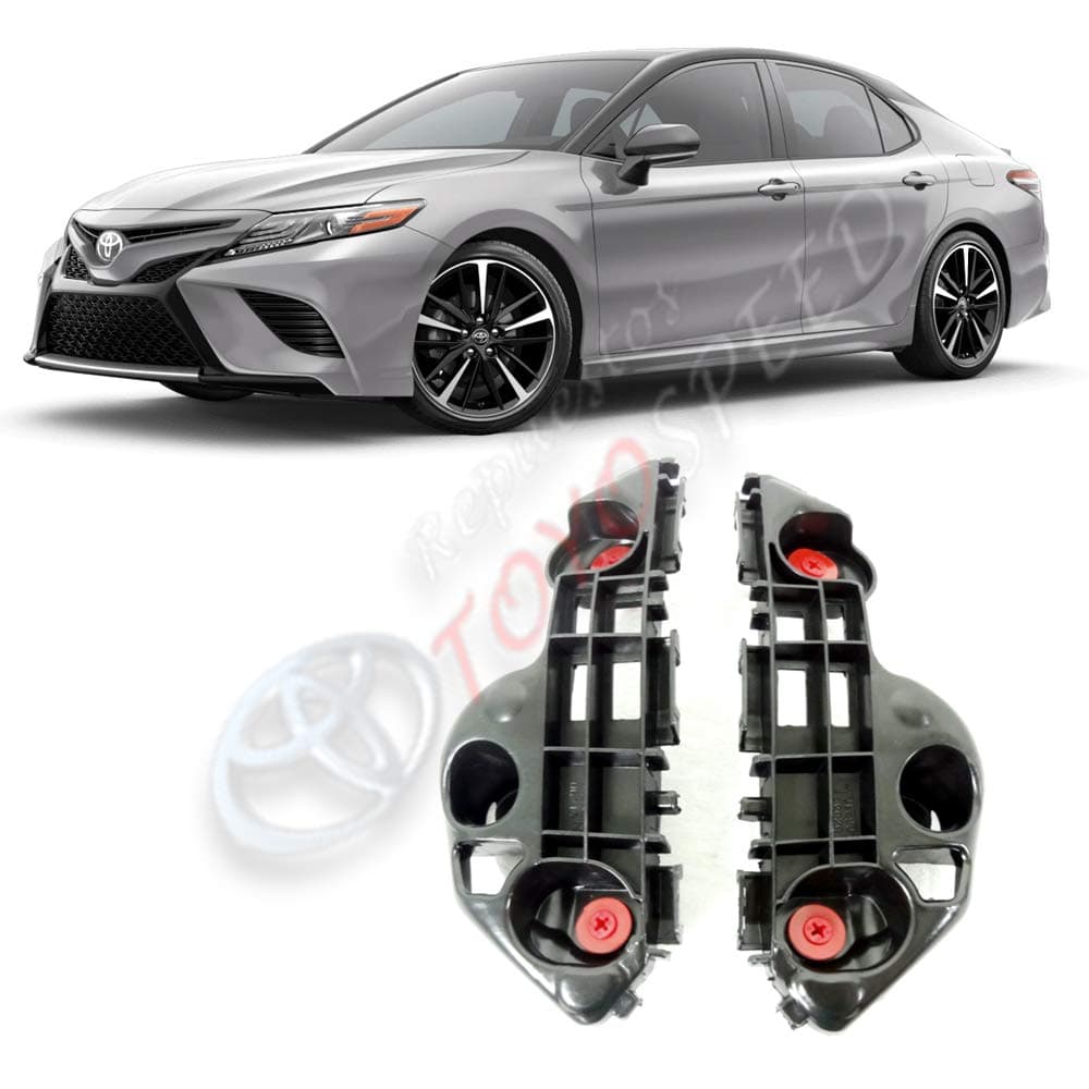 Replacement Pair Set Front Bumper Bracket Side Support Covers Compatible with 2018 Camry & Camry Hybrid 5253606210 5253506210