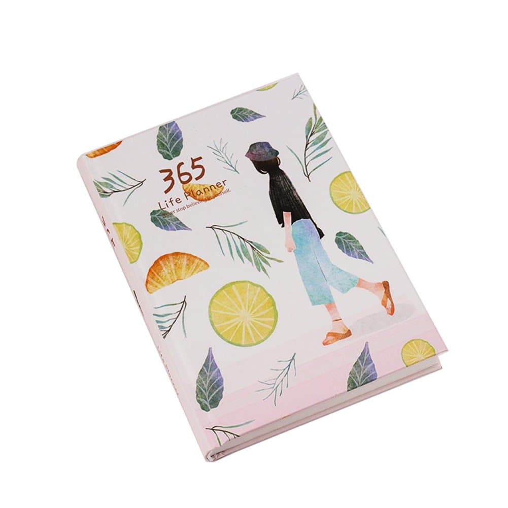 Creative Notebook Hard Cover 365 Days Yearly Monthly Daily Planner Organizer Cute Diary
