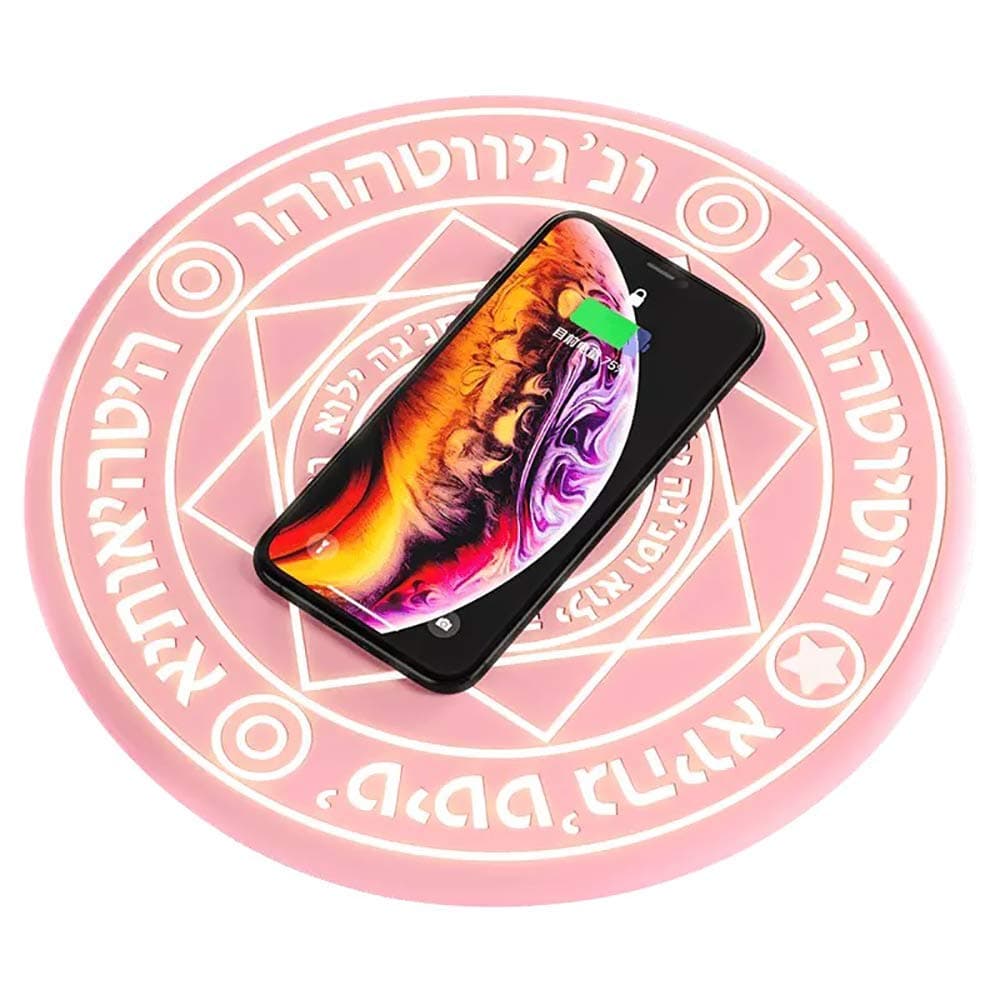 LOVEQIZI Magic Array Wireless Charger, 10w Ultra-Thin Qi Fast Wireless Charging Pad, Compatible with iPhone X/XS/MAX/8/8 Plus/Galaxy Note 9/S9/S10/S9 Plus/Note 8/S8 Edge More