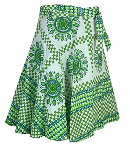 India Clothing Print Wrap Skirt