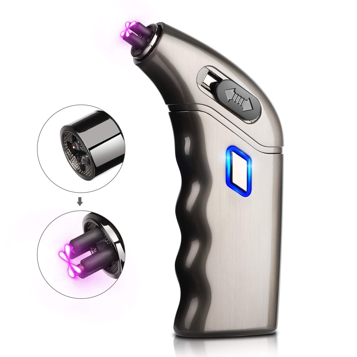 Electric Arc Lighter Candle Lighter Plasma Windproof Lighter USB Rechargeable Lighter for Indoors and Outdoors