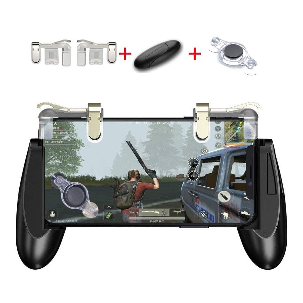 GVKVGIH Mobile Game Controller Kit 3-in-1, Gaming Triggers,Mobile Gaming Grip Mobile Gamepad and Gaming Joystick Fling Joystick for Smartphone