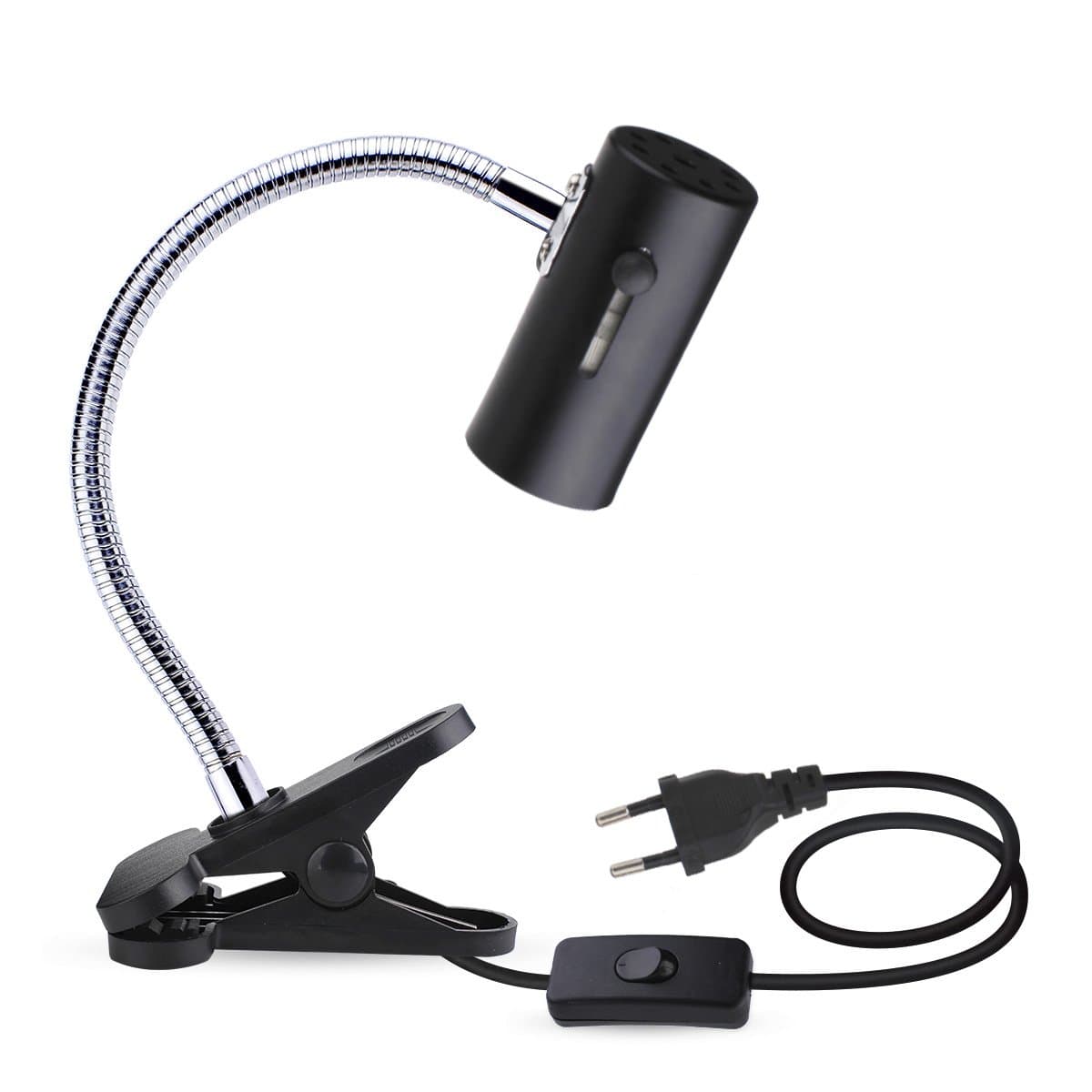 TAMAYKIM E27 Socket Flexible Pet Lizard Tortoise Reptile Vivarium Lamp Holder for Ceramic Infrared Heat Light Bulb