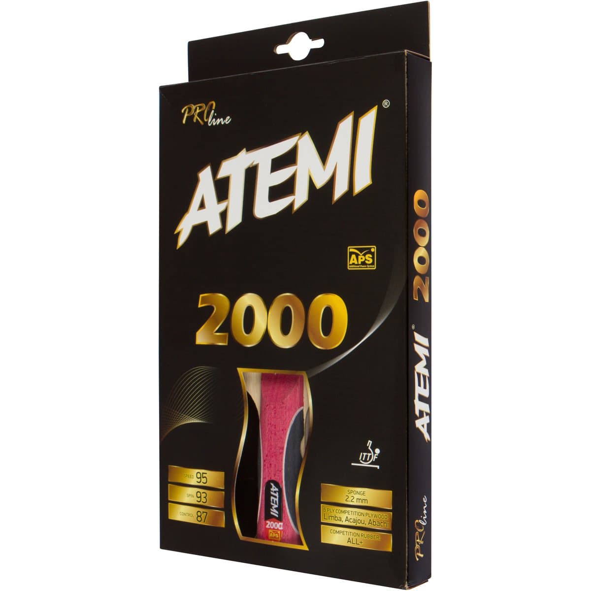 AtemiPro Line 2000 Superior Control and Power Table Tennis Bat - ITFF Approved - Excellent Quality Table Tennis Racket - Ideal for Beginners and Advanced Players