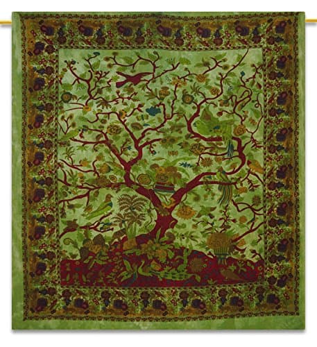 Tree Of Life Tapestry Full Size Sheets Wall Hanging Tapestry Hippie Cotton Ta...
