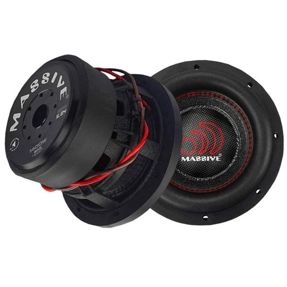Massive Audio 10 Inch 700W Dual Voice Coil 4 Ohm Car Subwoofer, Black (2 Pack)