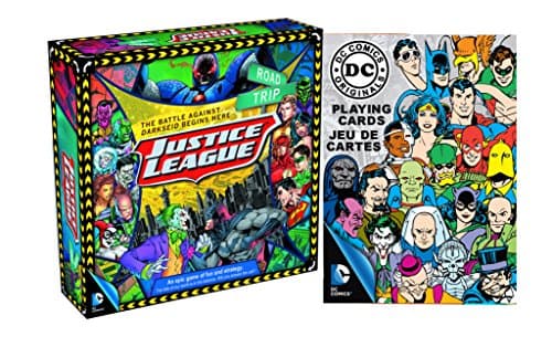 DC Comics Justice League Board Games and Playing Card Bundle