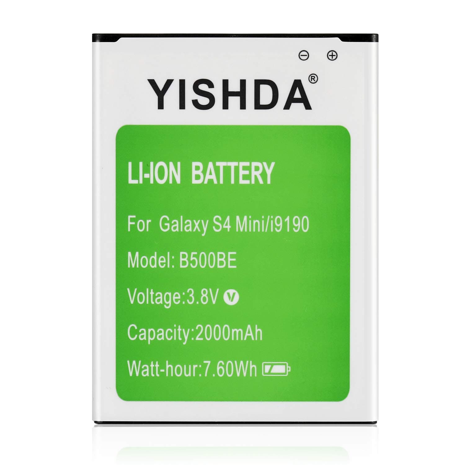 YISHDA Galaxy S4 Mini Battery, 2000mAh Li-in Replacement Battery for Samsung Galaxy S4 Mini B500BE i9190 | Samsung S4 Mini Spare Battery [ Not for S4 ]