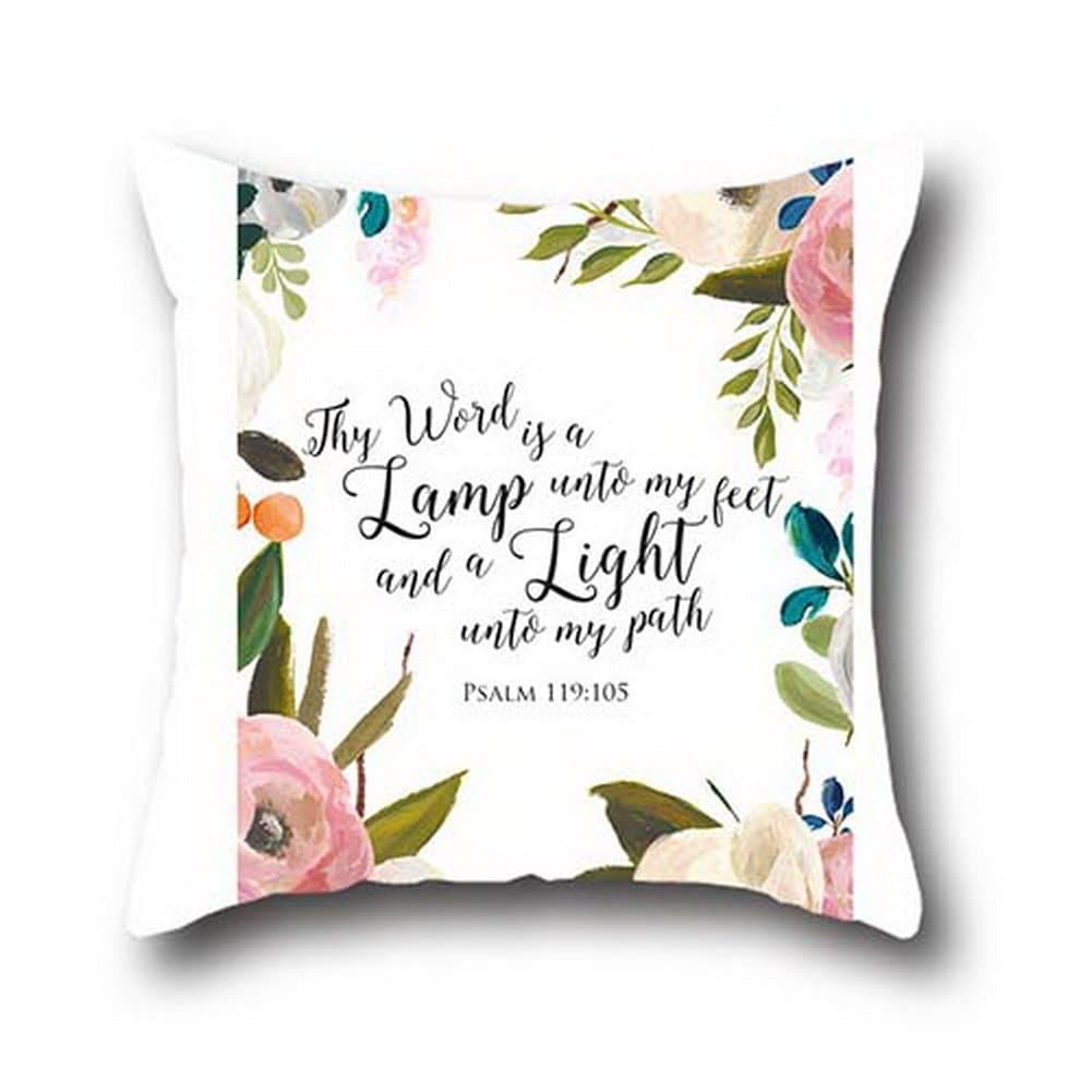 Robert Beautifulcotton Super Soft Solid Color Pillow Cover Christian Bible Verse Decorative Throw Cushion Covers Pillowcase Shell Square Case 2036