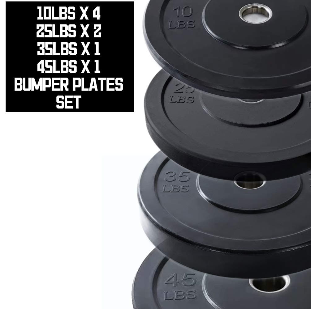 Premium Bumper Plates, High Elastic Olympic Weight Plates Set Barbell Weighted Plates for Strength Training, Work Out Weight Fitness