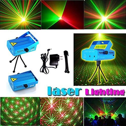 Mini Laser Projector Stage Lights LED R&amp;G Lighting Xmas Party KTV DJ Disco Light