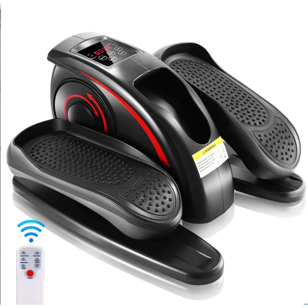 TIFJL Electric Elliptical Machine Trainer Leg Exercisers with Remote Control Built in Display Monitor, Quiet & Compact