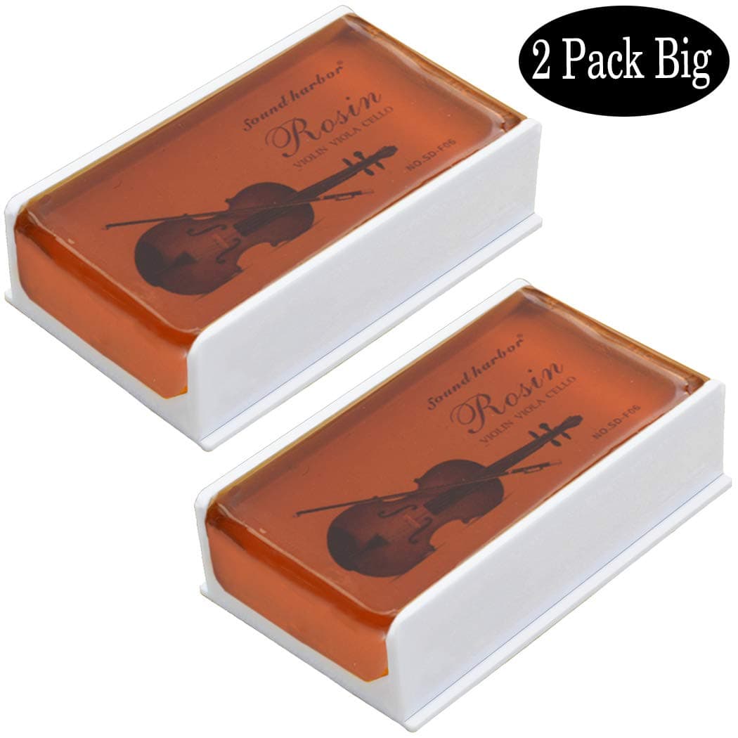 Rosin Violin Rosin 2 pack Big size Rosin Low Dust Natural Rosin for Violin Cello Viola Bows (Brown)