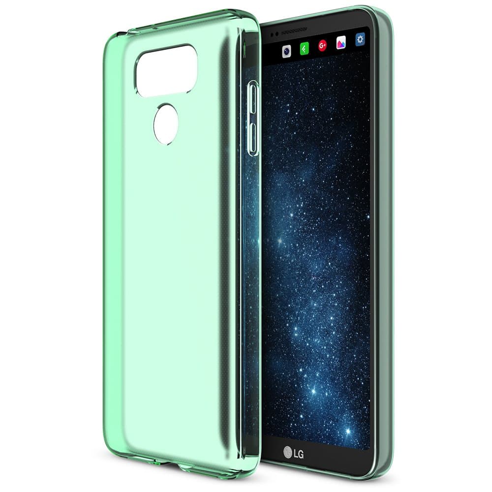 LG G6 Case, Trianium [Clarium Series] - Clear/Mint Premium Protective Case Shock Absorption TPU Bumper Cushion + Scratch Resistant MicoDot Cover for LG G6