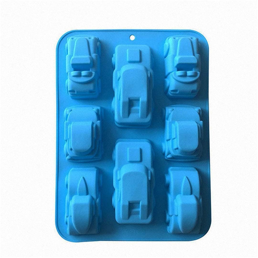 MKNzone 1 pc 8 Cavities Silicone Mould For Chocolate, Jelly And Candy etc. - Car model, Random Colour Delivery(32.5 X 23.5 X 4 cm)