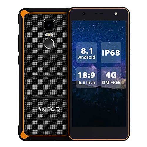 Rugged Smartphone, E1 Dual Sim Free Mobile Phones 4G Unlocked Android 8.1 Phones (4G-5.5" E1, Black)