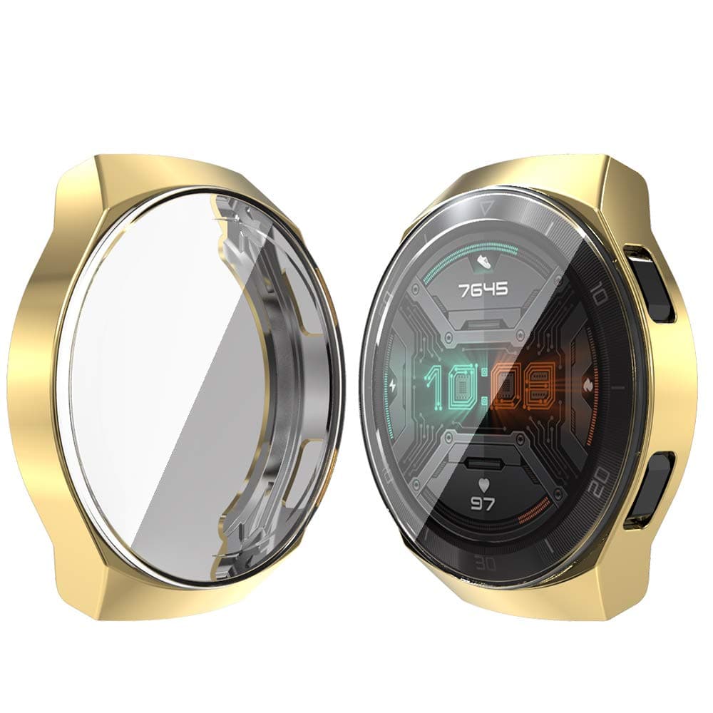 RLTech Case for Huawei Watch GT 2e, Ultra-Thin Silicone Bumper Protector Flexible Case Cover for Huawei Watch GT 2e, Gold