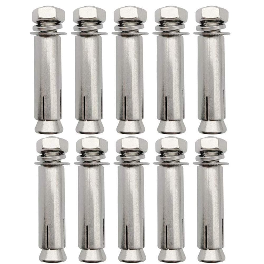 Egofy 10 Pack Anchor Expansion Bolts External Hex Expansion Bolt Anchor for Concrete,304 Stainless Steel,M8x60mm