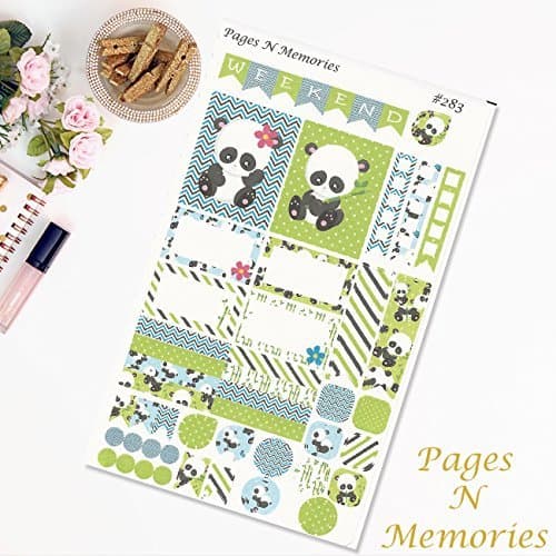 Panda Mini Weekly Planner Sticker Kit for Erin Condren Life Planners