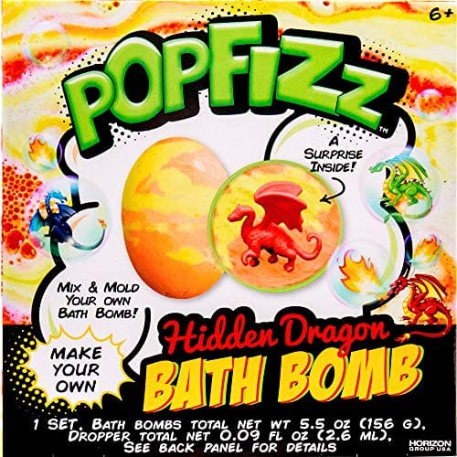 Popfizz Hidden Dragon Bath Bomb Craft Kit 9pc | Toys & Games and 1x Free Play-Doh Can Bonus Gift
