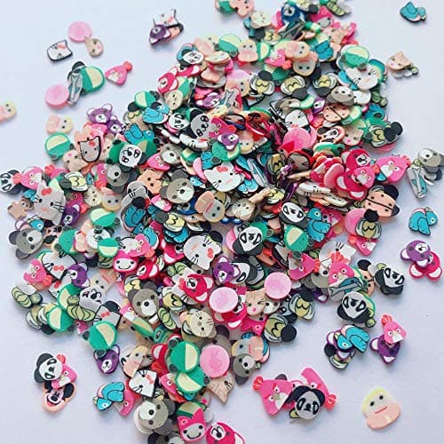 DICPOLIA Toys 3D Slice Fruit Face Decorations Slime Making Supply Fruit Fimo Slices for Sticking to Slime and DIY Crafts, Nail Art and Decoration