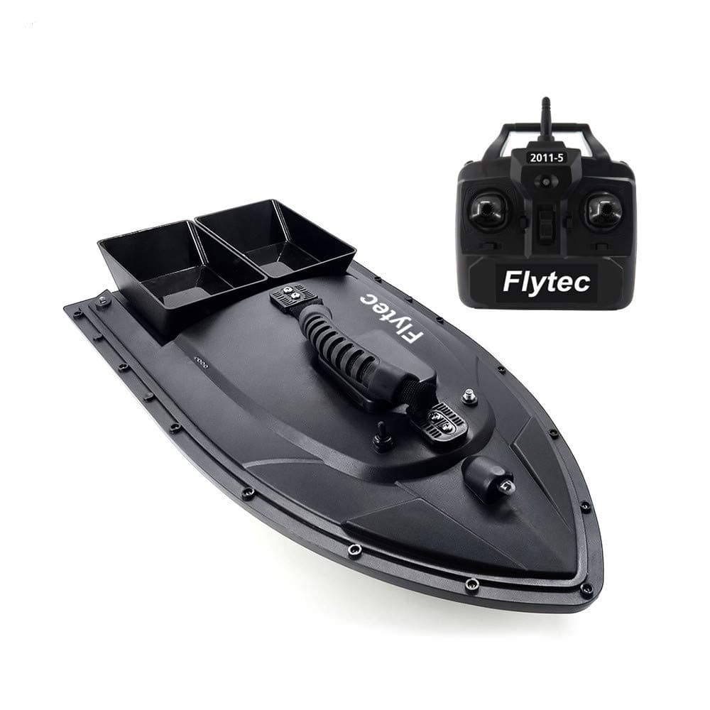 [Ship From USA]Remote Control Ship, Flytec 2011-5 Fishing Tool Smart RC Bait Boat Toy Dual Motor Fish Finder Fish Boat Remote Control Fishing Boat Speedship Black