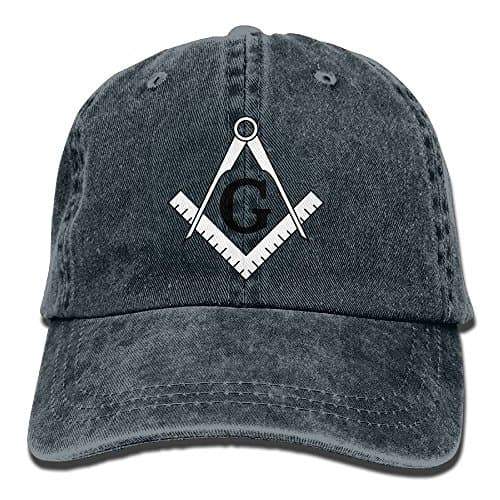 Man Freemason Denim Hat Adjustable Mens Low Baseball Cap