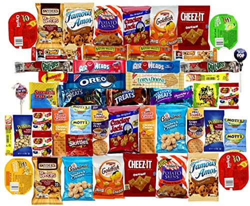 Super Snacks (50 Count) Variety Care Package Gift Box - College Students, Military, Work or Home - Over 3 Pounds of Snacks!