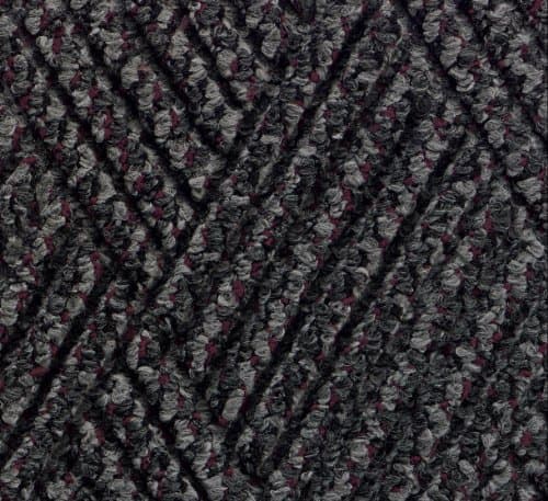 M+A Matting 296 Waterhog DiamondCord Polypropylene Fiber Interior/Scraper Wiper Floor Mat, SBR Rubber Backing, 3' Length x 2' Width, 3/8" Thick, Grey Cord