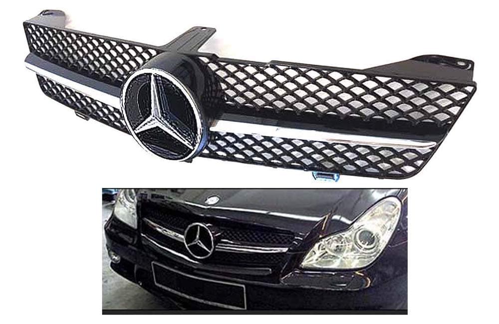 CLS Series Replacement Grille Grill Black Chrome W219 CLS 2009 2010 cls350 cls550 cls63 OEM Star Emblem