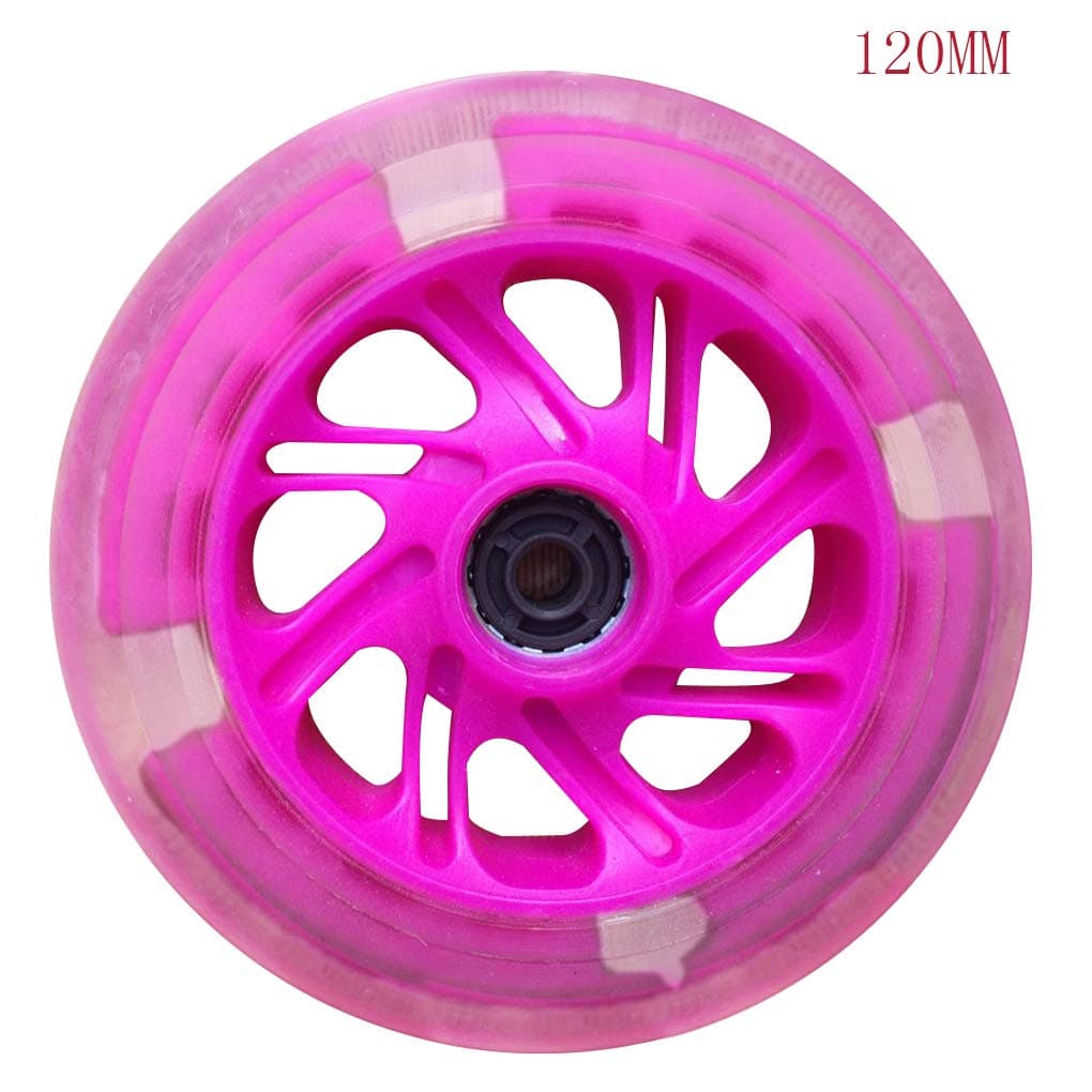 2pcs 76-120mm LED Flash Light Up Wheel for Mini Micro Scooter with 2 ABEC-7 Bearings