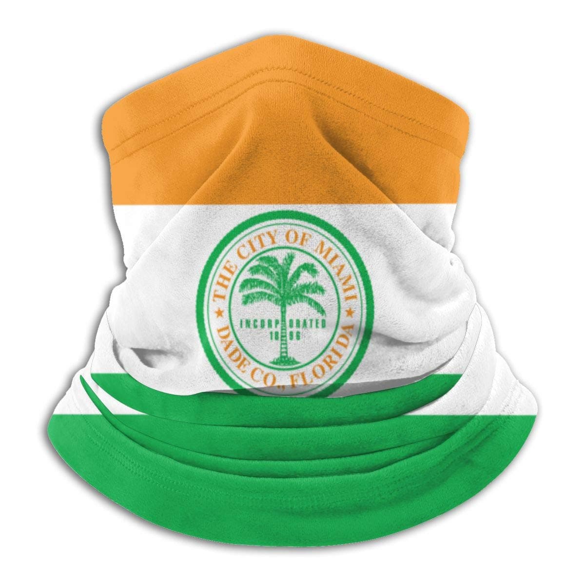 Miami Florida Flag Face Mask 3D Seamless Half Face Bandanas Balaclava