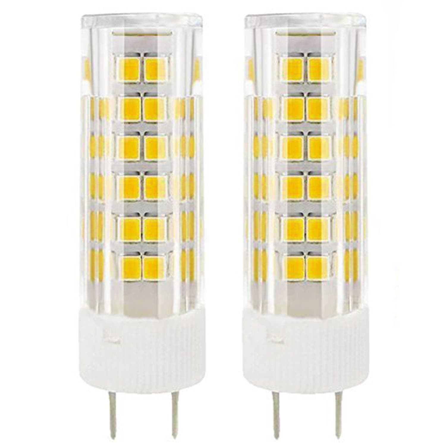 G8 led Bulb 50w Dimmable Halogen Bulbs Equivalent, JD T4 50W G8 Mini Base 110V 120V 130 Voltage Input Light Bulbs (6W, Daylight White)